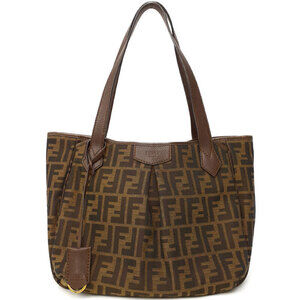 Fendi tote bag shopper Zucca FF monogram canvas Brown